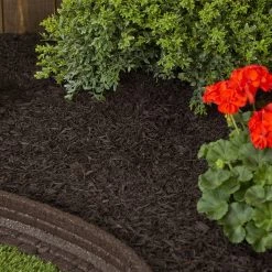 Rubberific Rubberific premium shredded rubber mulch 0.8-cu ft Dark Brown Rubber Mulch -Cheap Landscaping Store 03340158 scaled