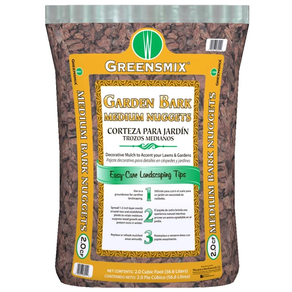 Greensmix Mulch 2-cu ft Natural Decorative Bark 1 Greensmix Mulch 2-cu ft Natural Decorative Bark