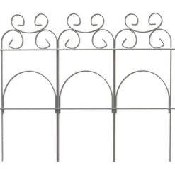 Garden Accents Edging 14-in H x 8-t L White Scroll Folding Fence