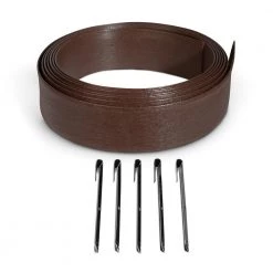 Suncast No-Dig 20 ft. Resin Edging 20-ft Brown Plastic Landscape Edging Roll