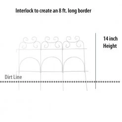 Garden Accents Edging 14-in H x 8-t L White Scroll Folding Fence -Cheap Landscaping Store 09814776