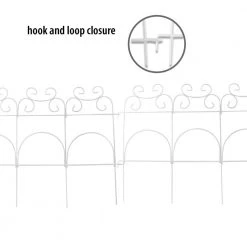 Garden Accents Edging 14-in H x 8-t L White Scroll Folding Fence -Cheap Landscaping Store 09947451