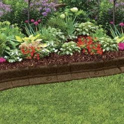 Rubberific 4-ft Brown Rubber Landscape Edging Section -Cheap Landscaping Store 11890703