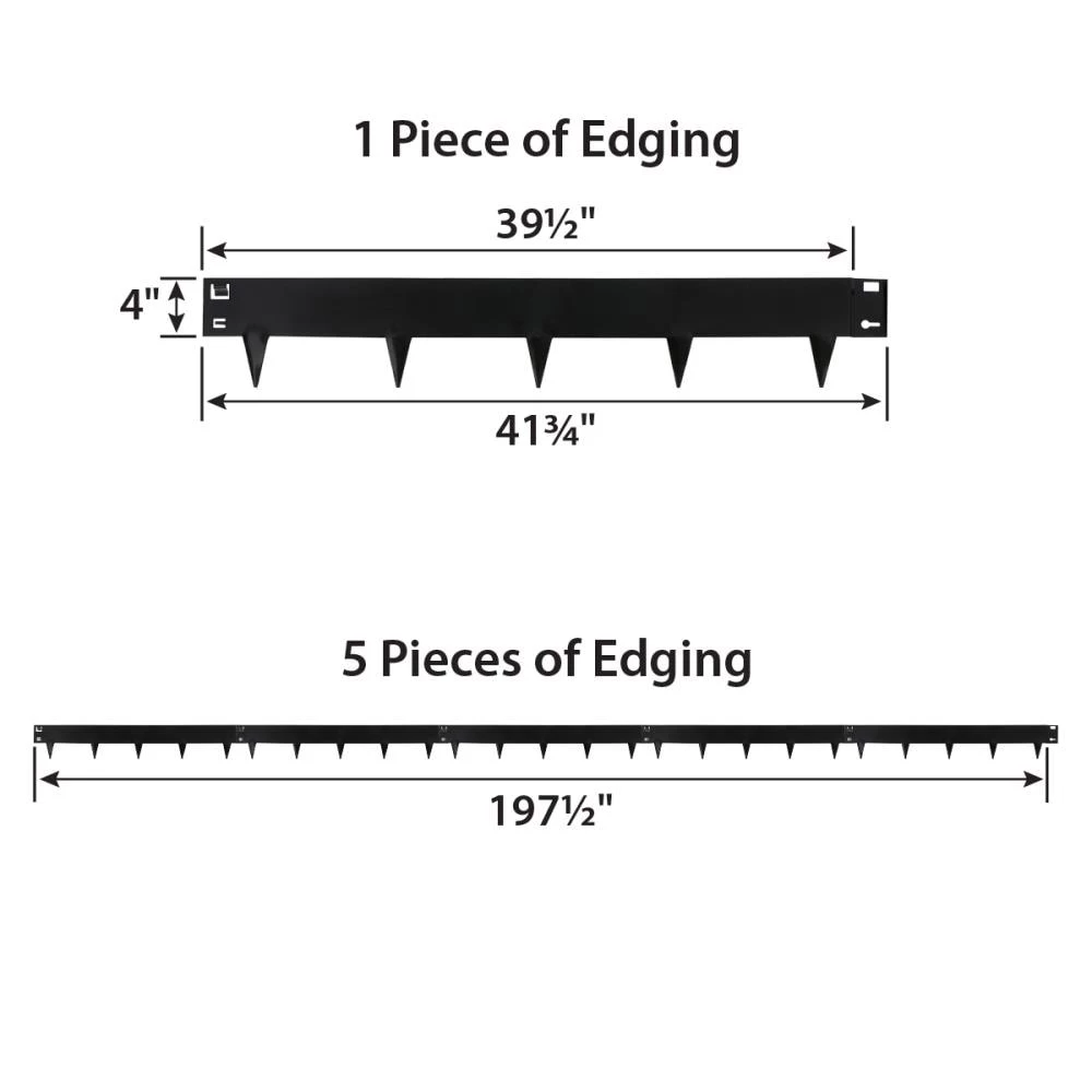 IRONRIDGE 5-Pack Black Landscape edging section 6 IRONRIDGE 5-Pack Black Landscape edging section - Image 6