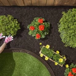 Rubberific Rubberific premium shredded rubber mulch 0.8-cu ft Dark Brown Rubber Mulch -Cheap Landscaping Store 42357505 scaled