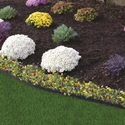 EasyFlex 2.5 in. x 20 ft. Scallop Black Woodgrain No-Dig Edging Kit 10 EasyFlex 2.5 in. x 20 ft. Scallop Black Woodgrain No-Dig Edging Kit -Cheap Landscaping Store 43438444