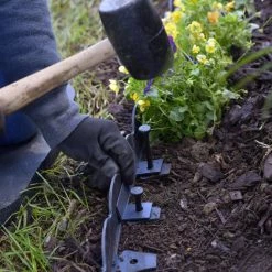 EasyFlex 2.5 in. x 20 ft. Scallop Black Woodgrain No-Dig Edging Kit 15 EasyFlex 2.5 in. x 20 ft. Scallop Black Woodgrain No-Dig Edging Kit -Cheap Landscaping Store 43438447