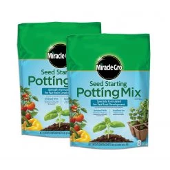 Miracle-Gro Soil & Soil Amendments Seed Starting Potting Mix 2-Pack 8-Quart Potting Soil Mix